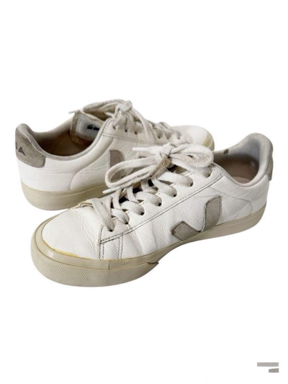 Veja‎ Women's Campo Leather White Gray Casual Sneaker Size 6